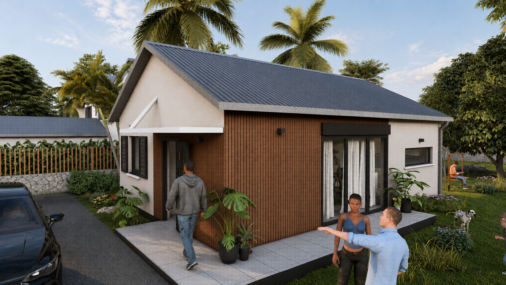 Villa Palmeraie — rendu 3D du modèle